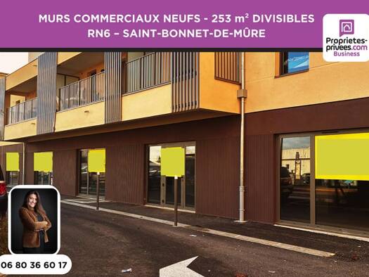 Local commercial à vendre 738 920 € 253 m² de surface de vente divisible Les Hauts de Saint Bonnet Saint-Bonnet-de-Mure 69720