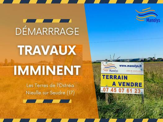 Terrain constructible viabilisé à vendre 49 750 € 371 m² de terrain Nieulle-sur-Seudre 17600