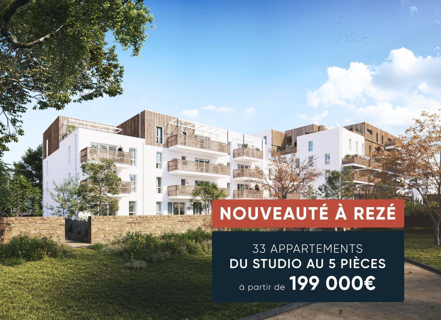 Appartement 2 pièces 43 m² · à Rezé · 43,3 m² · 217 000 €