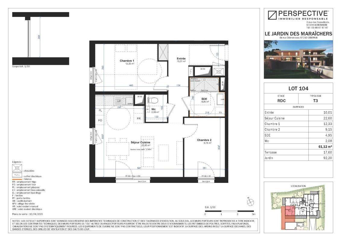 Appartement 3 pièces 61 m² · à Obernai · 61 m² · 336 000 €