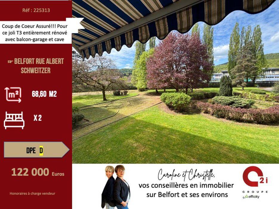 Appartement 3 pièces 69 m² · à Belfort · 68,6 m² · 122 000 €