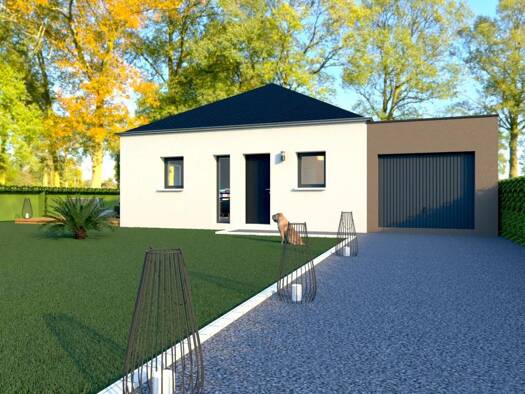 Terrain avec maison neuve à vendre 138 348 € 2 chambres 58 m² 671 m² de terrain Plounérin 22780