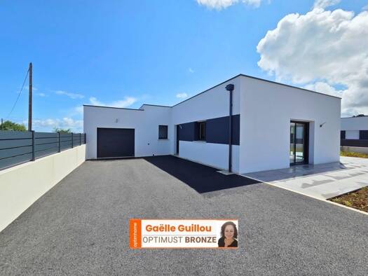 Maison de plain-pied à vendre - Première occupation 409 000 € 5 pièces 3 chambres 112 m² 634 m² de terrain Cléder 29233