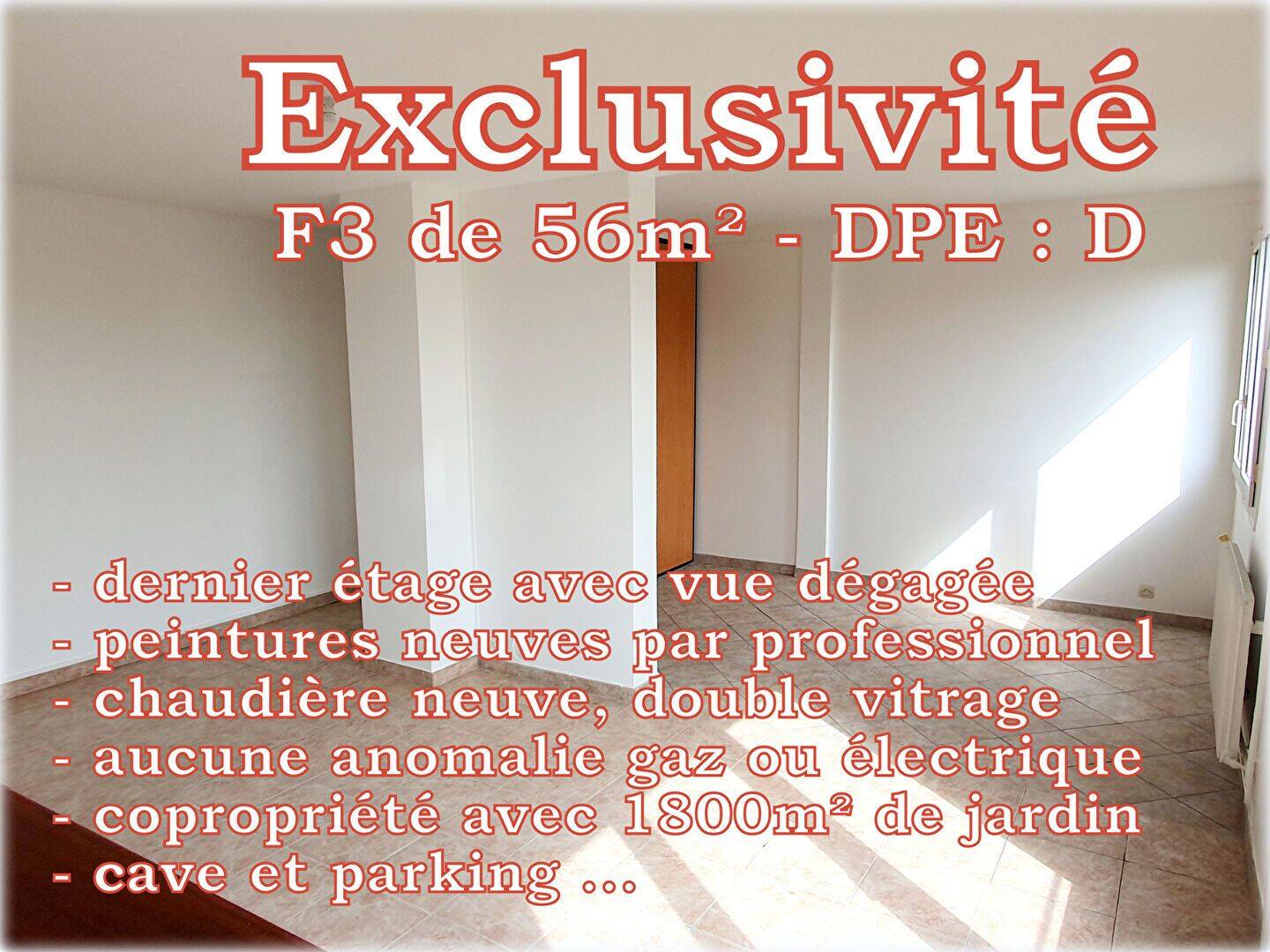 Appartement 3 pièces 56 m² · à Le Raincy · 56 m² · 170 000 €