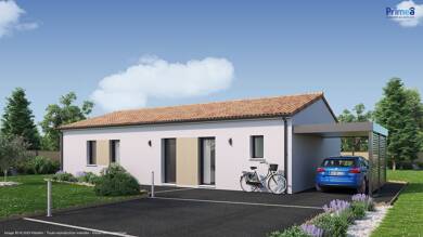 Maison de plain-pied à vendre 233 252 € 5 pièces 4 chambres 100 m² 400 m² de terrain Pont-Saint-Martin 44860