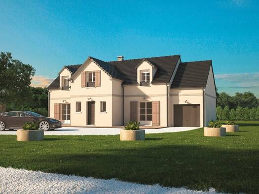 Terrain avec maison neuve à vendre 491 000 € 8 pièces 5 chambres 145 m² 1 657 m² de terrain Chars 95750