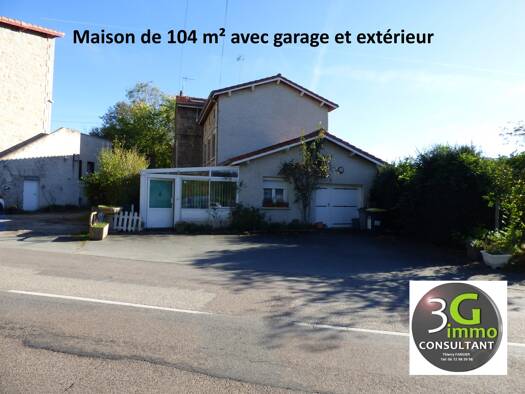 Maison à vendre 199 000 € 4 pièces 3 chambres 104 m² 200 m² de terrain Peripherie Saint-Genest-Lerpt 42530