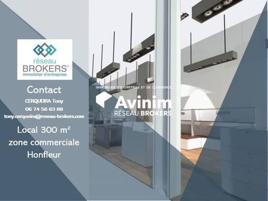 Local commercial avec bail commercial 60 000 € 300 m² de surface de vente Honfleur 14600