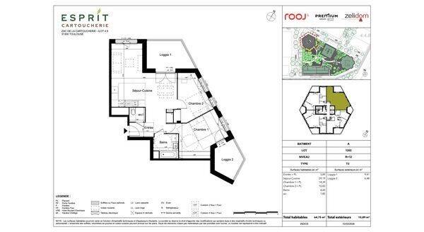 Appartement 3 pièces 65 m² · à Toulouse · 64,8 m² · 224 000 €