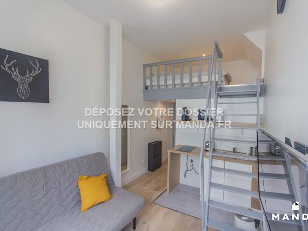 Studio à louer 620 € 1 pièce 13 m² 1er étage Vauban Esquermes Lille 59800