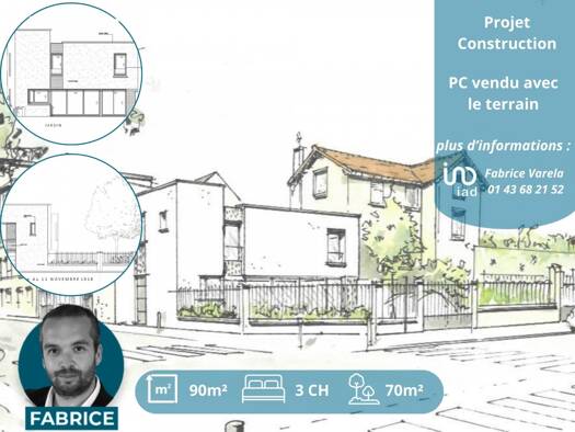 Terrain constructible à vendre 350 000 € 148 m² de terrain Le Centre Maisons-Alfort 94700