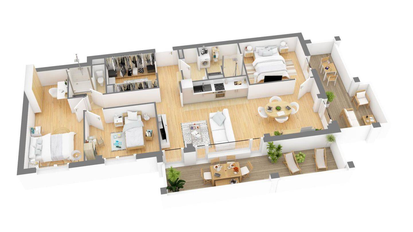 Appartement 3 pièces 73 m² · à Bordeaux · 73 m² · 992 €