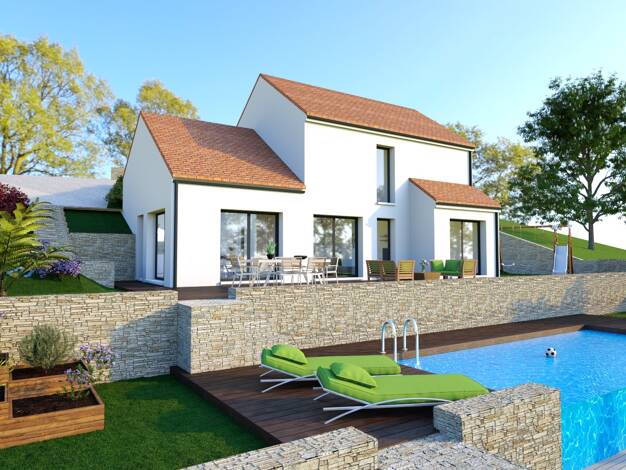 Terrain avec maison neuve à vendre 323 518 € 4 pièces 3 chambres 115 m² 682 m² de terrain Est Montchanin 71210