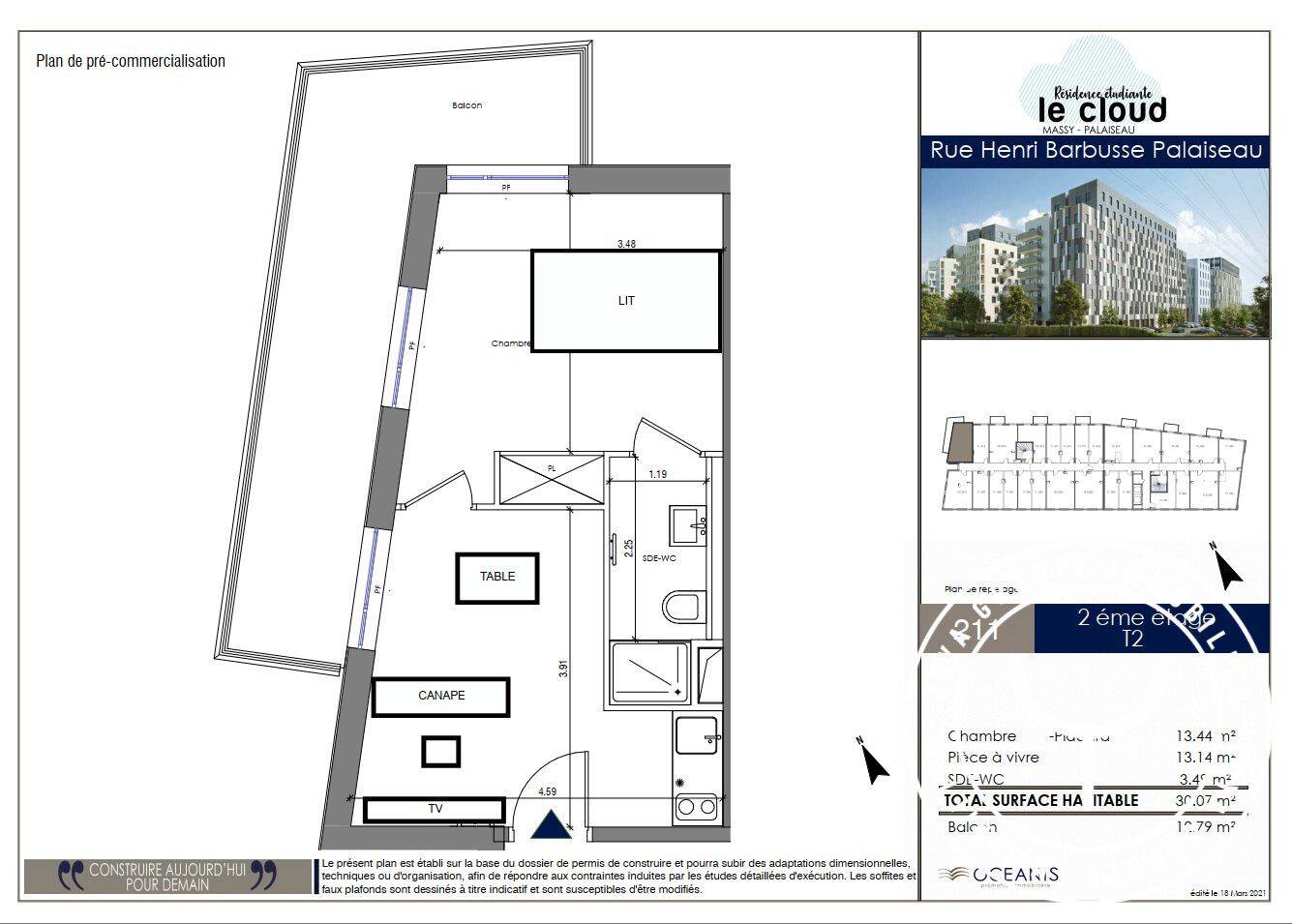 Appartement 2 pièces 30 m² · à Palaiseau · 30,1 m² · 950 €