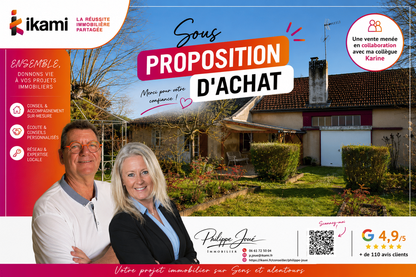Maison 4 pièces 107 m² · à Villeneuve-l'Archevêque · 107 m² · 129 000 €