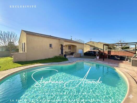 Maison de plain-pied à vendre 289 000 € 4 pièces 3 chambres 89,8 m² 536 m² de terrain Centre Ville Milhaud 30540