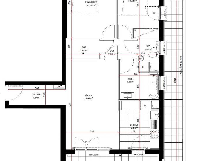 Appartement à louer 2 600 € 3 pièces 2<br/>chambres 66 m²<br/>superficie 1/3<br/>étage Grande Ceinture Saint Germain en Laye 78100