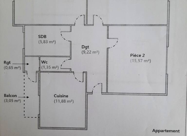 Appartement à vendre 309 000 € 3 pièces 2 chambres 82 m² RDC/3 Neudorf Ouest Centre Strasbourg 67100