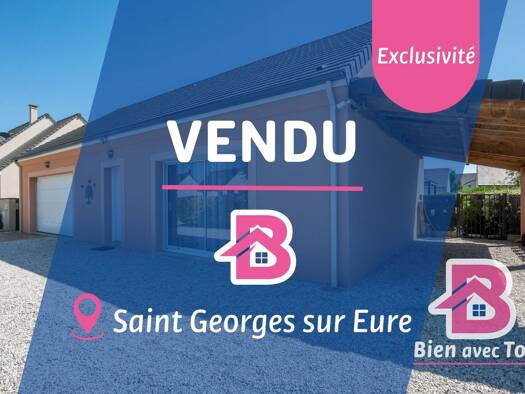 Maison de plain-pied à vendre - Première occupation 387 490 € 7 pièces 5 chambres 155 m² 682 m² de terrain Saint-Georges-sur-Eure 28190