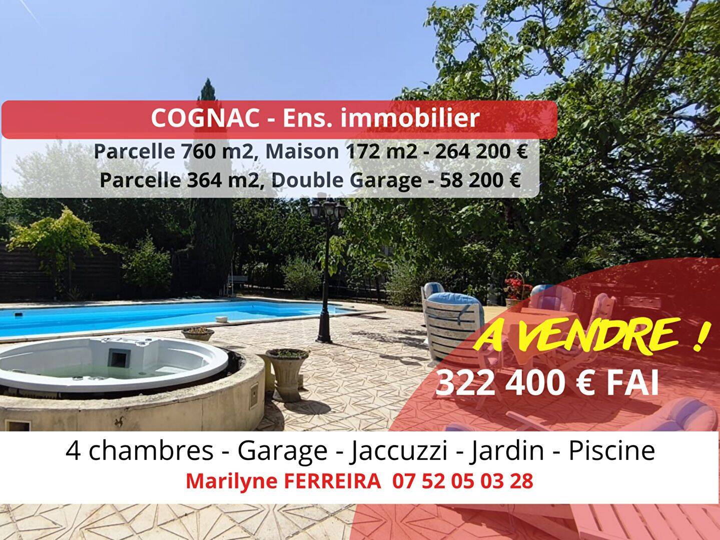 Maison 7 pièces 172 m² · à Cognac · 172 m² · 322 400 €