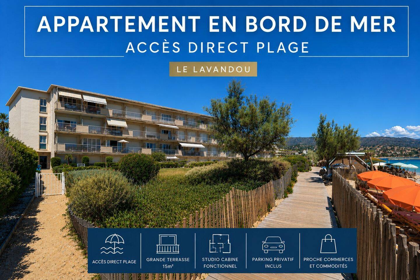 Appartement 1 pièce 26 m² · à Le Lavandou · 25,6 m² · 312 000 €