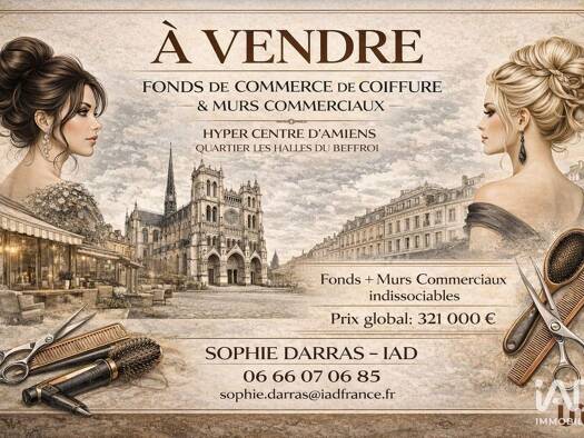 Local commercial à vendre 217 000 € 35 m² de surface de vente Saint Germain-Les Halles Amiens 80000