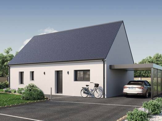 Terrain avec maison neuve à vendre 215 480 € 3 pièces 2 chambres 74 m² 481 m² de terrain Cormier-Miltiere-Husseau Montlouis-sur-Loire 37270