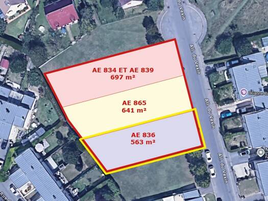 Terrain constructible à vendre 211 125 € 563 m² de terrain Nord Menucourt 95180
