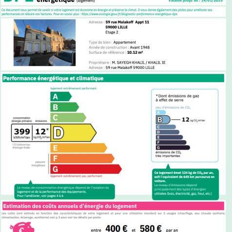 Appartement 1 pièce 10 m² · à Lille · 10 m² · 480 €/mois