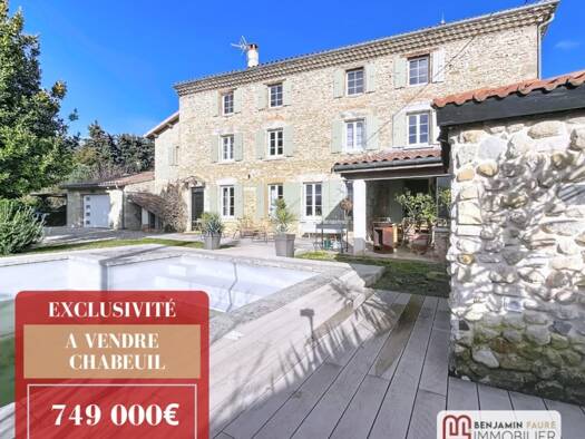 Villa à vendre 749 000 € 5 pièces 3 chambres 158 m² 730 m² de terrain Sud Chabeuil 26120