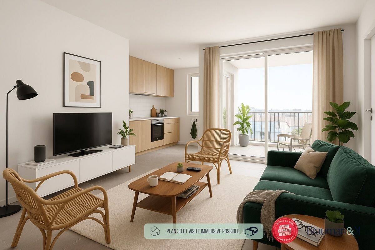 Appartement 3 pièces 58 m² · à Saint-Herblain · 58 m² · 215 000 €