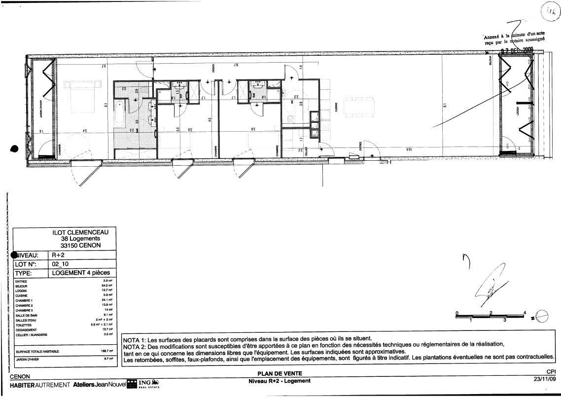 Appartement 3 pièces 114 m² · à Cenon · 114 m² · 1 052 €