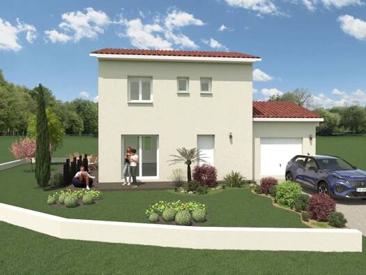 Terrain avec maison neuve à vendre 328 900 € 5 pièces 3 chambres 83 m² 400 m² de terrain Orliénas 69530