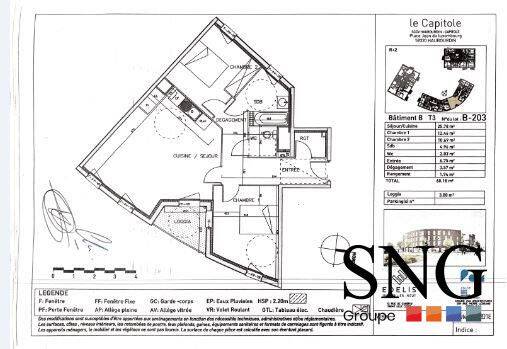 Appartement 3 pièces 68 m² · à Haubourdin · 68,2 m² · 869 €