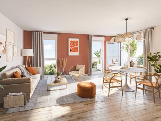 Appartement à vendre - neuf 187 000 € 3 pièces 2 chambres 61,7 m² Étage 1/4 Centre Ville-Fin de la Guerre Tourcoing 59200