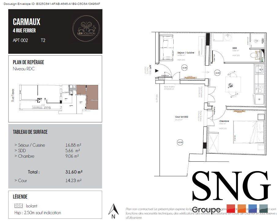Appartement 2 pièces 30 m² · à Carmaux · 30,5 m² · 422 €/mois