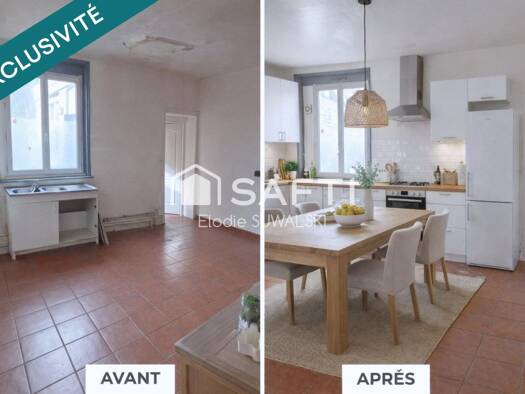 Maison à vendre 84 500 € 5 pièces 4 chambres 90 m² 209 m² de terrain Faubourg Saint Catherine-Faubourg de Paris-Le Vignole Valenciennes 59300