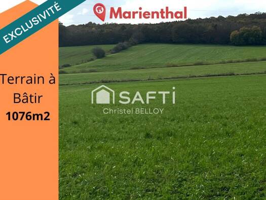 Terrain constructible à vendre 64 300 € 1 076 m² de terrain Barst 57450