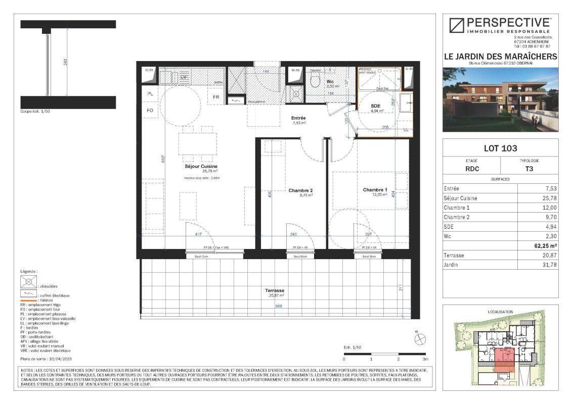 Appartement 3 pièces 62 m² · à Obernai · 62 m² · 339 000 €