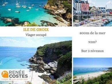 Maison en viager occupé Bouquet 149 600 € 4 pièces 1 chambre 92 m² 216 m² de terrain Groix 56590