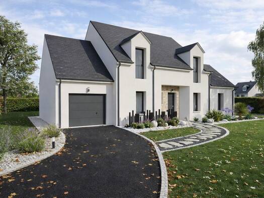 Terrain avec maison neuve à vendre 355 253 € 5 pièces 4 chambres 135 m² 968 m² de terrain Charentilly 37390