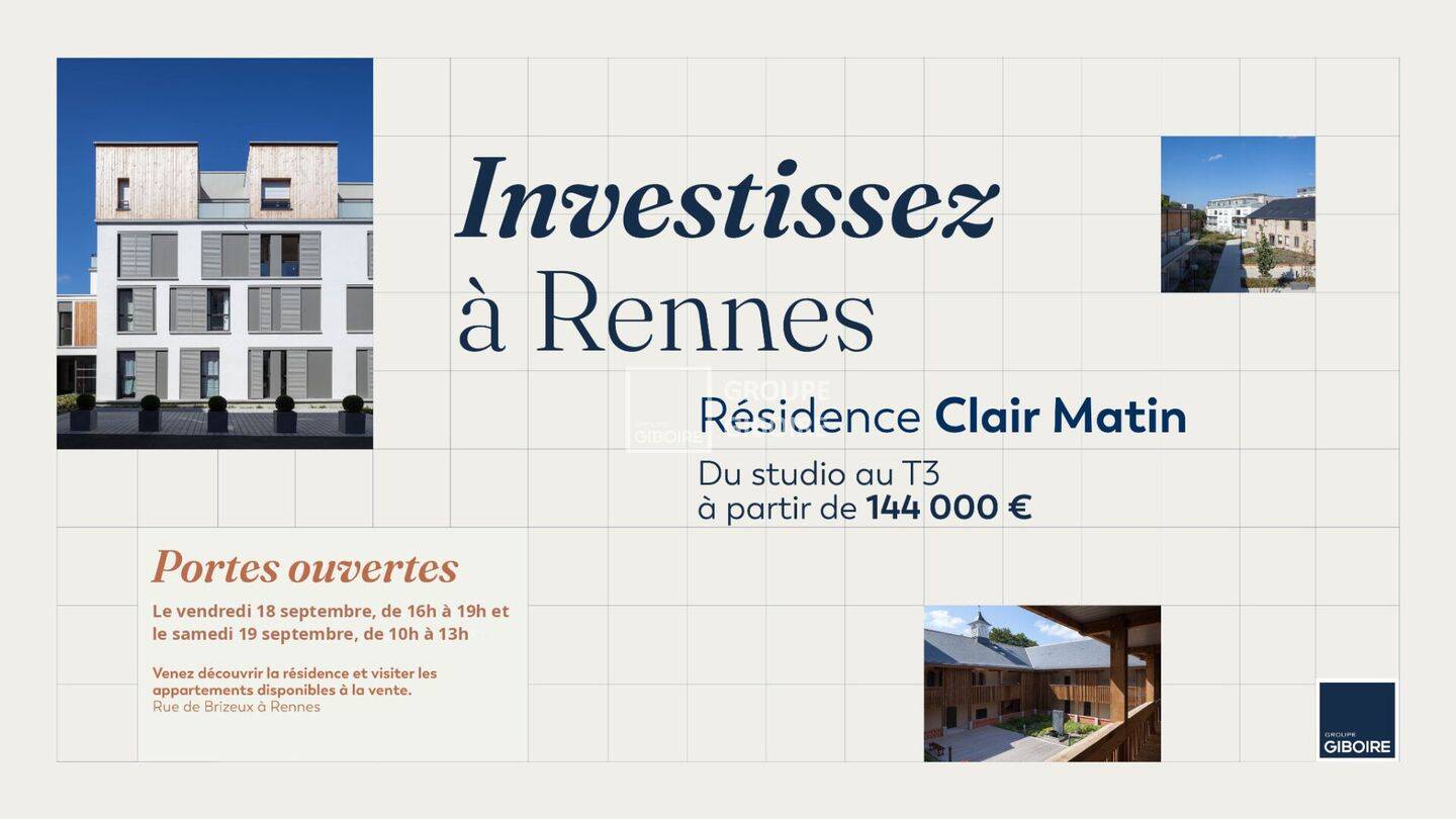 Appartement 1 pièce 27 m² · à Rennes · 27,4 m² · 168 000 €