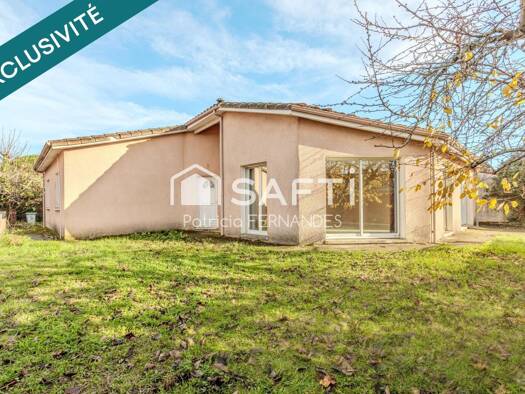 Maison de plain-pied à vendre 305 000 € 4 pièces 3 chambres 103 m² 541 m² de terrain Les Violettes Aucamville 31140