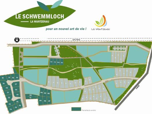 Terrain constructible viabilisé à vendre 178 360 € 392 m² de terrain Est La Wantzenau 67610