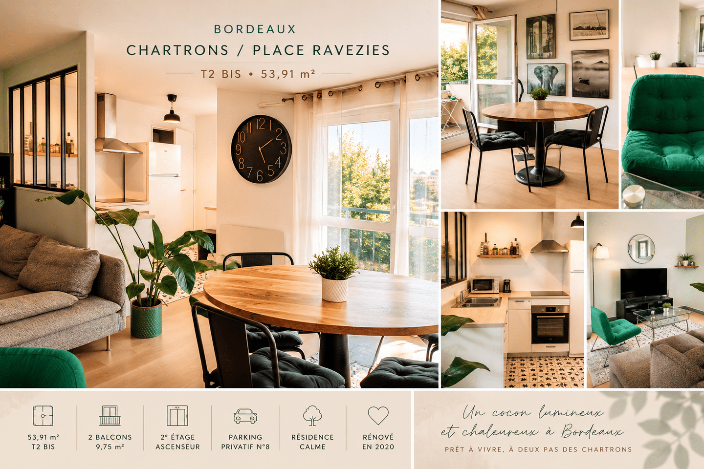 Appartement 3 pièces 54 m² · à Bordeaux · 54 m² · 260 000 €
