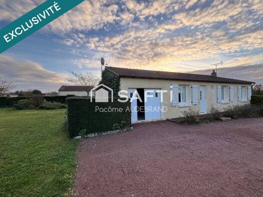 Maison de plain-pied à vendre 153 000 € 5 pièces 3 chambres 82 m² 1 094 m² de terrain La Foye-Monjault 79360