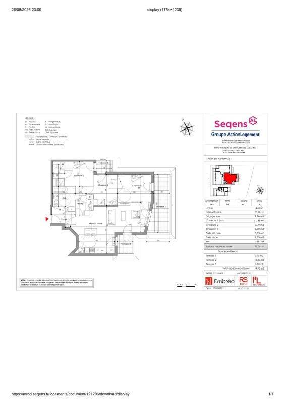 Appartement 4 pièces 82 m² · à Saint-Maur-des-Fossés · 82 m² · 1 626 €/mois