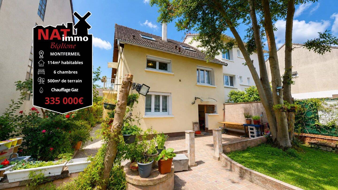 Maison 7 pièces 114 m² · à Montfermeil · 114 m² · 335 000 €