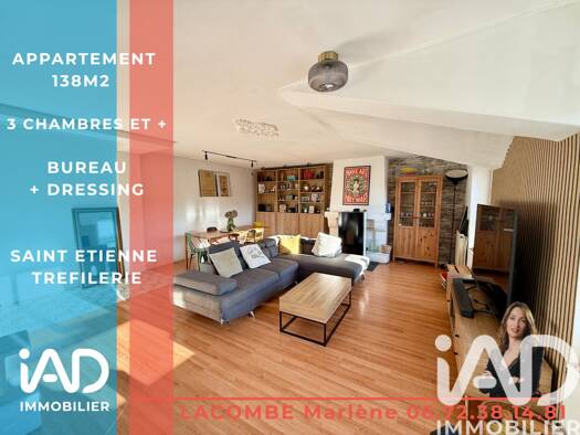 Appartement à vendre 159 000 € 4 pièces 3 chambres 138 m² 2 étages Badouillère-Saint Roch-Valbenoîte Saint-Étienne 42100
