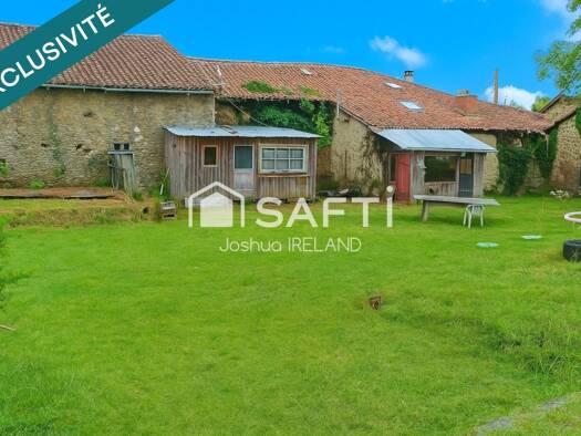 Maison à vendre 59 500 € 3 pièces 2 chambres 60 m² 5 036 m² de terrain Videix 87600